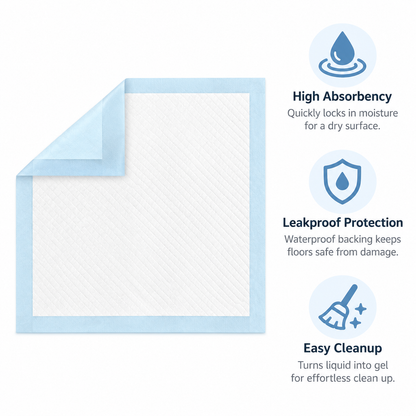 Premium Pet Training Pads | Ultra Absorbent Leakproof Puppy Pads