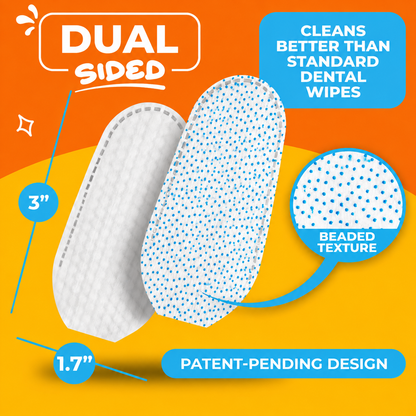 Pet Dental Cleaning Finger Wipes Gentle Daily Oral Care for Fresh Breath & Healthy Teeth
